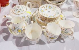 Wedgwood "Wheatear" pattern part teaset including teapot,