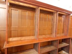 A large 19th century oak open fronted bookcase,