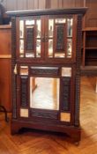 An Edwardian mahogany sheet music cabinet,