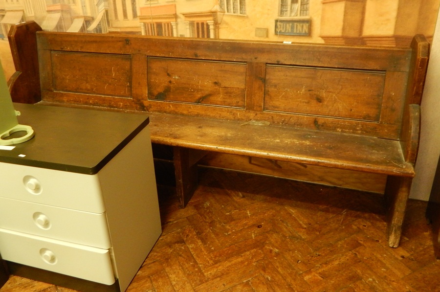 An oak church pew,