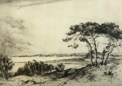 Albany E Howarth (1872-1936) Etching "Poole Harbour", signed,