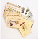 A quantity of Edwardian and early 20th century greetings cards and Christmas cards together with