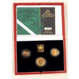 2001 gold proof set including £2,
