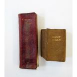Miniature bible pub David Bryce, frontis, also containing anthems, evening prayer within canvas bds,