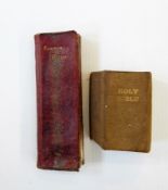 Miniature bible pub David Bryce, frontis, also containing anthems, evening prayer within canvas bds,