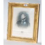 Black and white engraving, J Thompson OP "His Most Gracious Majesty George IV",