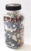Large quantity buttons including mother-of-pearl, glass,