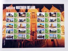 28 sheets of stamps including castles of Northern Ireland, castles of Wales, air displays,