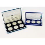 GB 60 Anniversary £10 silver proof plus six boxes of silver proof crowns