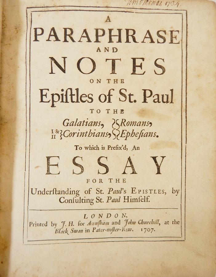 Lock, John - A Paraphrase and Notes on the Epistles of St. - Image 2 of 2