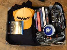 A Cinecom bag, Despicable Me and others, Expendables II, hat and film t-shirts,