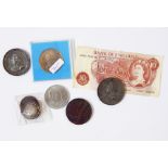 A quantity of English notes and other various coins