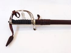 Ceremonial sword presented to RSM Jarman from the Officers of the City of London Yeomanry Battery,