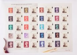 25 sheets of stamps including memories of Wembley Stadium, Wallace and Gromit,