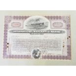 1920 share certificate, set players famed cigarette cards,