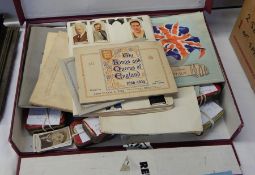 A quantity of cigarette card albums and loose cards including radio celebrities,