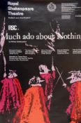 Royal Shakespeare Theatre poster 1968/69 "Much Ado About Nothing",