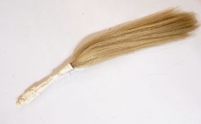 Late 19th/early 20th century ivory handled fly swish,