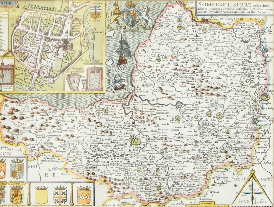 Colour map after J Speede "Somerset-shire", 29.