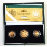 2002 gold proof set including £2,