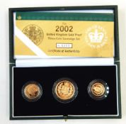 2002 gold proof set including £2,