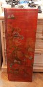 Four Chinese lacquer panels with traditional scene,
