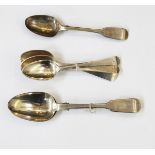 A set of five George III silver teaspoons,