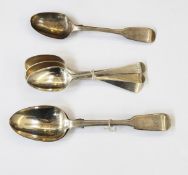 A set of five George III silver teaspoons,