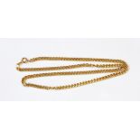 A 9ct gold filed curb link chain, 48cm long, 22.5g approx.