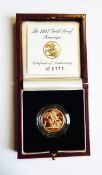 A 1997 gold proof sovereign,