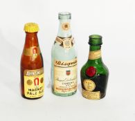 A quantity of vintage perfume bottles and a quantity of alcohol miniature bottles