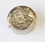 A silver circular box by Ari Norman, London 1988,