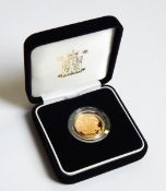 A UK gold proof sovereign, 2005,