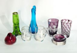 Quantity of decorative glassware including Swarovski animals, paperweights,