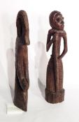 Two African carved hardwood figures