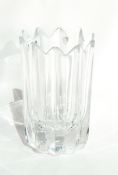 An Orrefors angular shaped vase 19cms high,