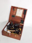 A Heath & Co Hezzanith Rapid Reader patent black japanned sextant made on 31st July 1956 together