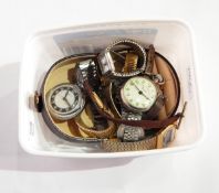 Quantity of gent's wristwatches including pocket and stop watches, etc.