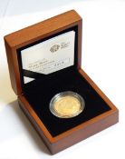 A Royal Mint 2001 £2 gold proof coin, commemorating the Mary Rose,