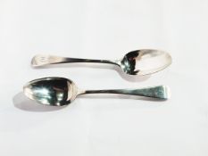 A pair of George IV Old English pattern tablespoons, London 1809, 4oz approx.