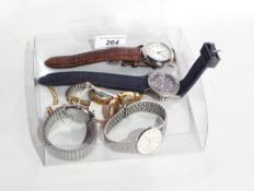 Quantity of lady's and gent's wristwatches including mid 20th century gold wristwatch with