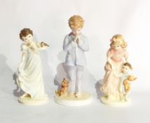 A pair of Coalport china figures "A Helping Hand" by David Littleton,
