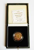 A UK gold proof £2 coin, 1997,