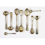 A pair of George IV silver mustard spoons,