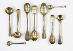 A pair of George IV silver mustard spoons,