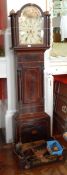 A late 18th/early 19th century inlaid mahogany longcase clock,