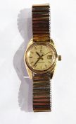 Omega Seamaster lady's automatic wristwatch, gold plated with expanding strap,