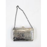 A silver purse, Birmingham 1916,