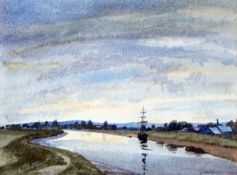 A collection of watercolour drawings including C V Mackenzie (1889-1949) (Dudley Art School) Sunset