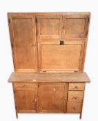 An oak Hozier type, "Quicksey" kitchen cabinet, fitted with cupboards, cabinet,
